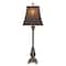 34.5" Tuscan Black Polystone Fleur-De-Lis Buffet Lamp
